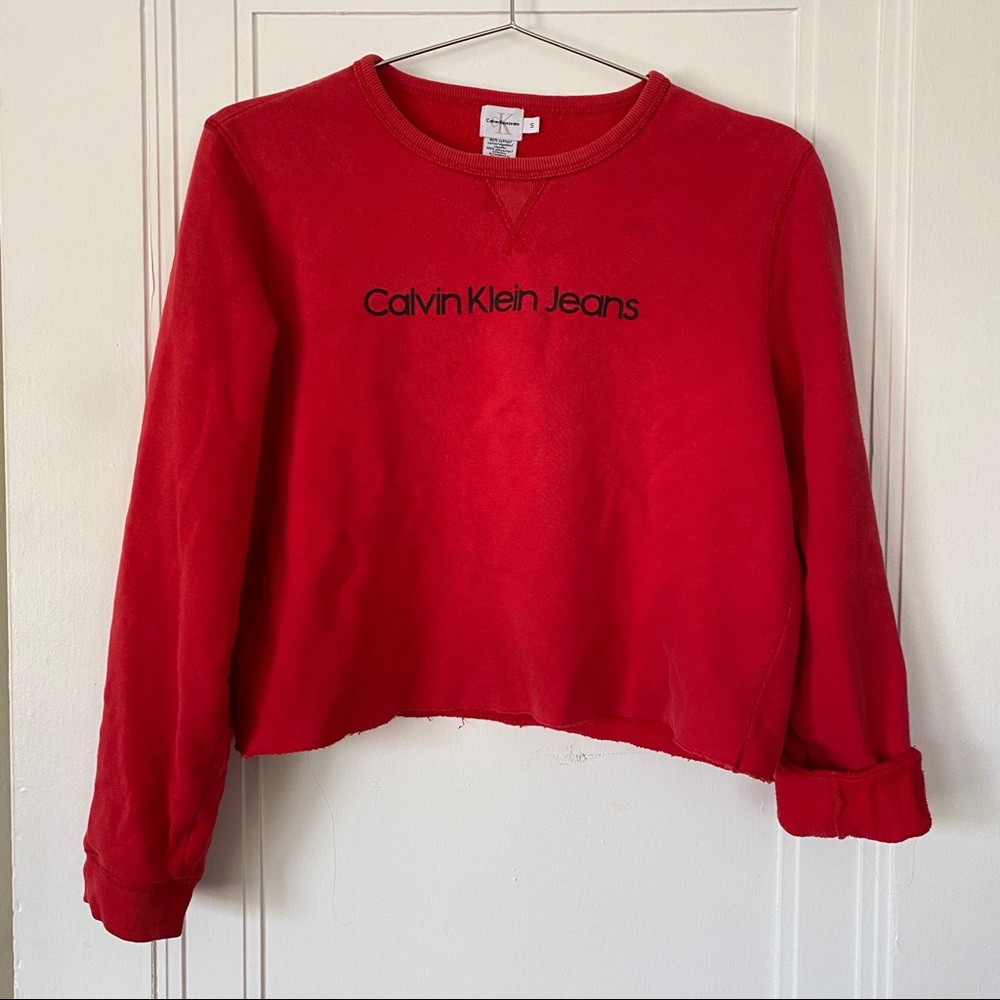 Vintage Calvin Klein Cropped Sweatshirt